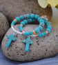 Turquoise hoop earrings  - Image 1