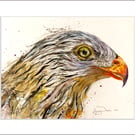 Original abstract acrylic painting of an Eagles Head