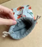 Poppies Drawstring Bag Glasses Case with Matching Scrunchie - Image 8