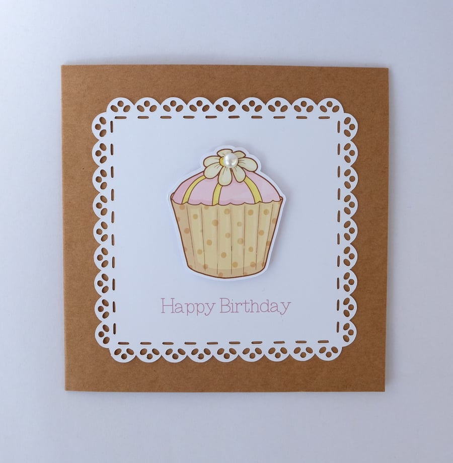 Afternoon tea Cupcake Birthday Card
