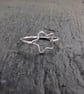 STERLING SILVER open Star ring, Handmade Urban Jewellery