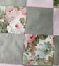 Pink and grey patchwork cushion cover. Sanderson print cushion - Image 4