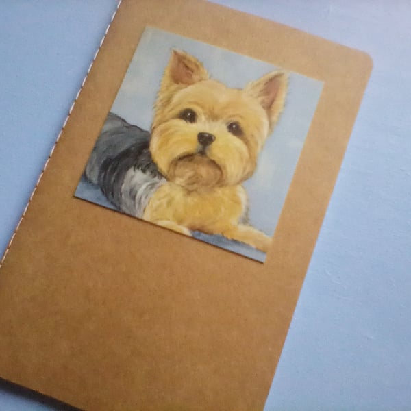 Mini Notebook featuring Yorkshire Terrier Dog Painting Image