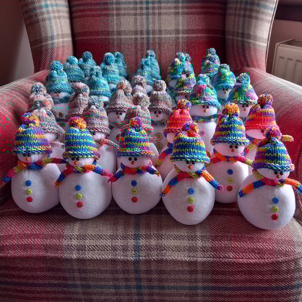 Handmade Sock Snowmen