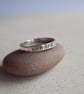 Hammered Sterling Silver "Nope" Band Ring - Finger or Thumb Ring