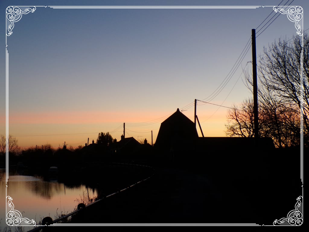 Sunrise Nordelph December 2025 Norfolk Greeting Card A5