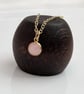 Gold Recycled 9 carat Gold Pink Opal STONE Necklace