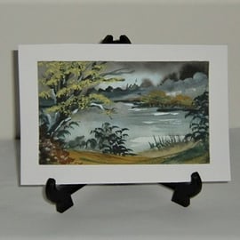 watercolour landscape original art painting ( ref f 901 )