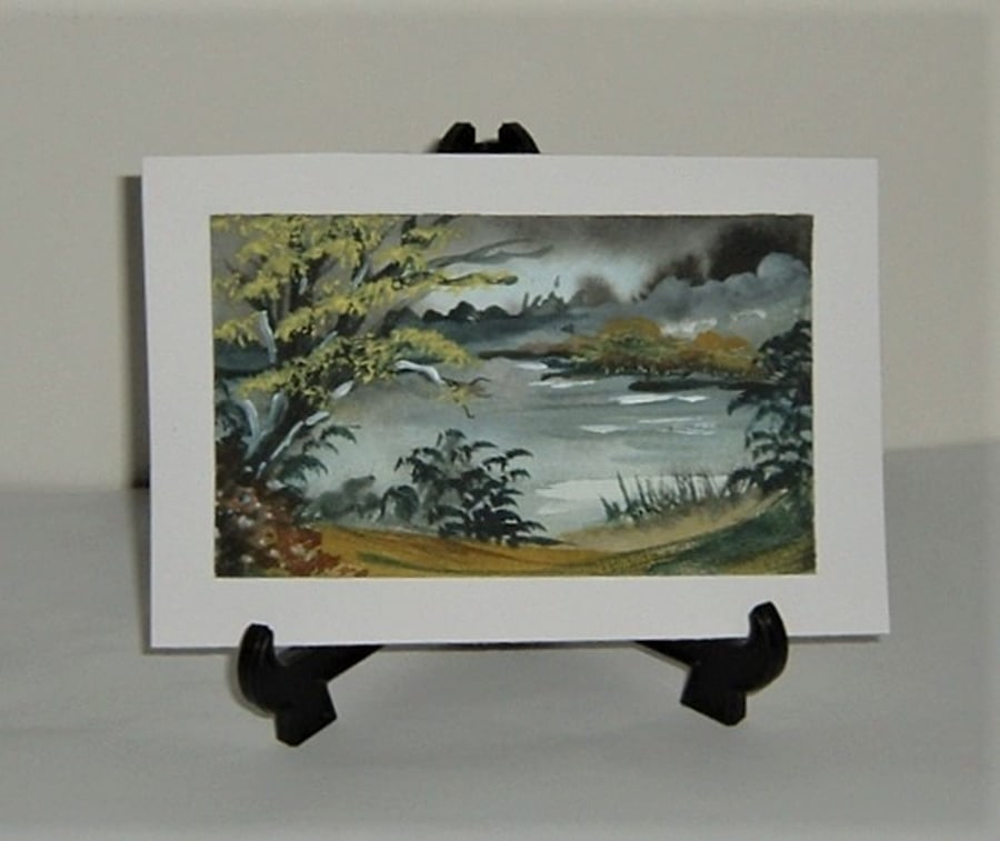 watercolour landscape original art painting ( ref f 901 )