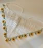  White Sunflower Crochet Bandana - Boho Summer Festival Headscarf - Image 7