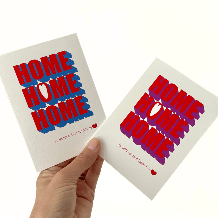 Home is where the heart is card