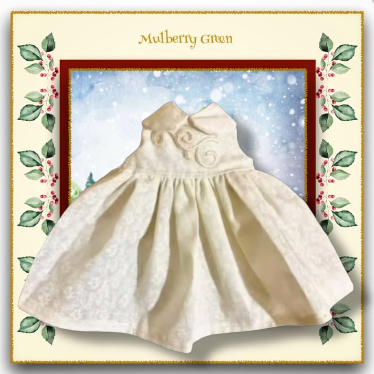  Scroll Patterned Bodice Heirloom Dress 