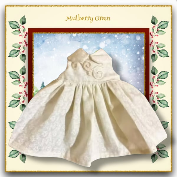  Scroll Patterned Bodice Heirloom Dress 