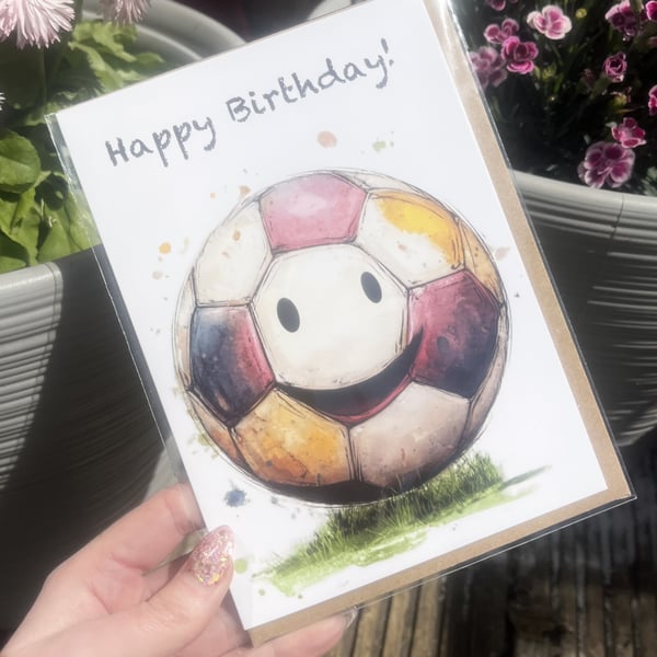 Football Happy Birthday Card