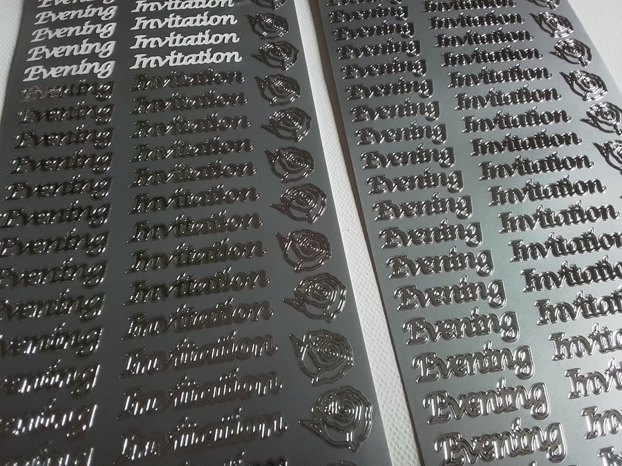 Wedding. Evening Invitation stickers. Make your own wedding stationery. 