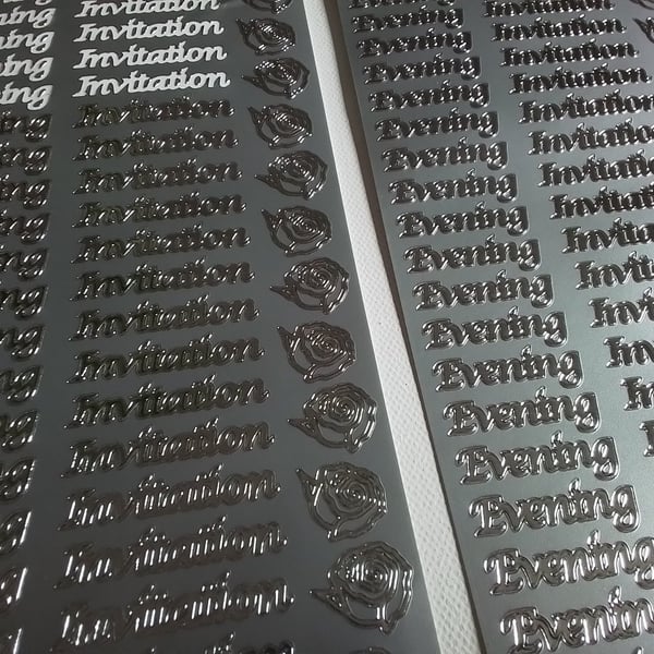 Evening Invitation stickers. Make your own wedding stationery. Summer seconds. 