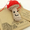 Reserved for Sally.  Crochet Toadstool- Alternative to Father's Day Card