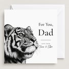 Personalised Tiger Father's Day Card