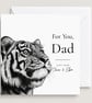 Personalised Tiger Father's Day Card