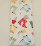 Wellingtons and garden themed cotton fabric glasses case.