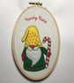 Christmas Gnomes - Kandy Kane - felt applique and embroidery kit