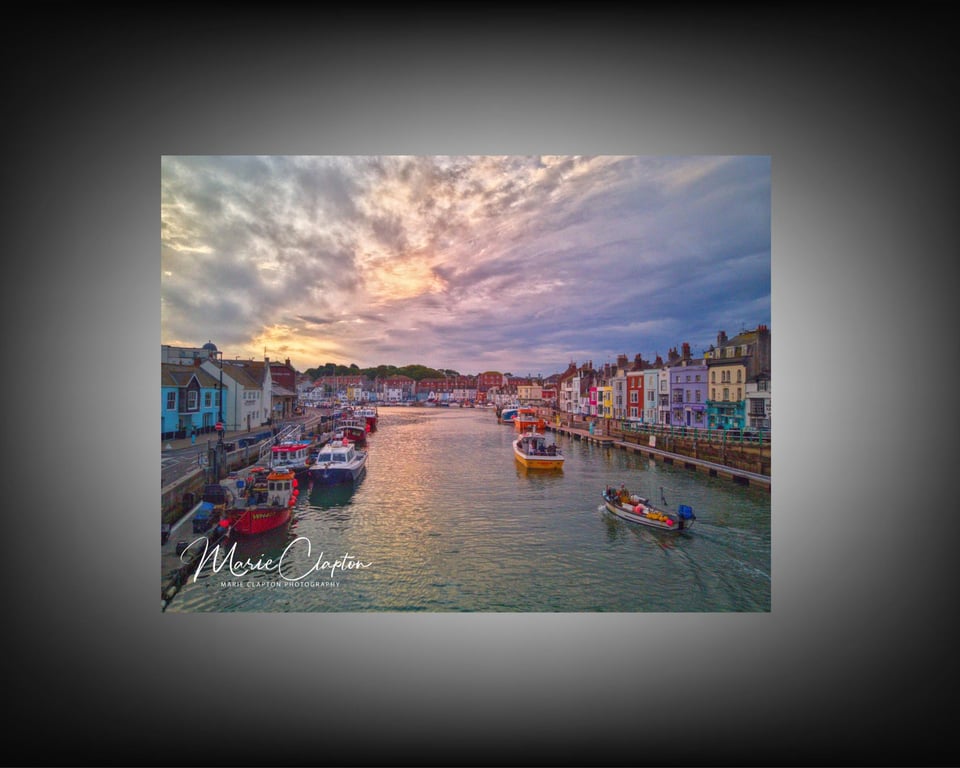 12x8 Inch Photo Print of Weymouth Harbour Dorset