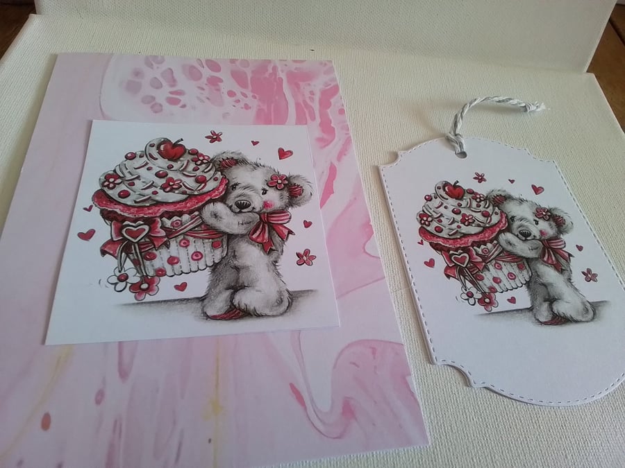 Card and gift tag. Birthday. Mothers day. Ref 442