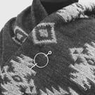 Shawl Pin, Sterling Silver Small Circle & Pin for Scarf, Shawl, Cardi or Wrap