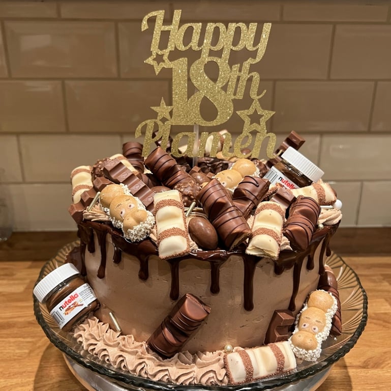 18th Birthday Cake Topper, 18th Cake Topper, Custom Cake Topper, 18th Cake Decor