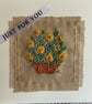A pretty hand embroidered birthday card card 