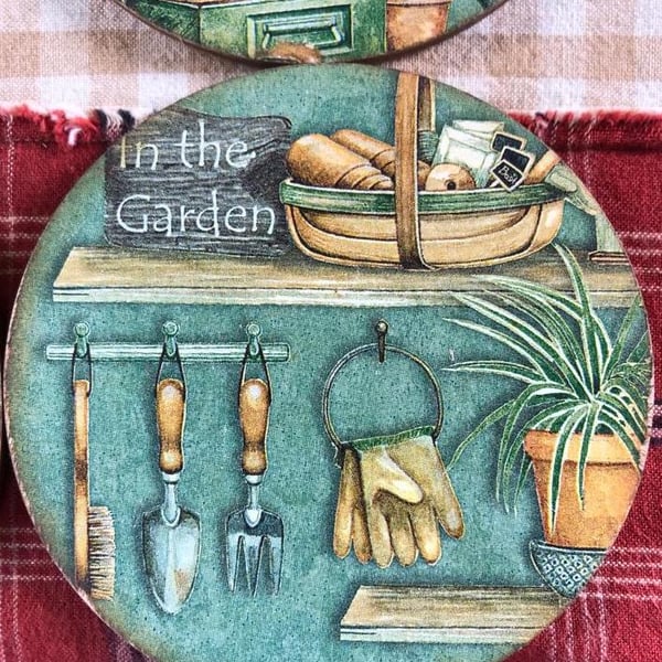 Set of 2 Coaster Set for Gardening Lovers
