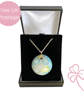 Soft Pastels Bubbles Fused Glass Pendant Necklace  - Image 1