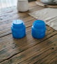 Blue Shimmer Resin Jars with Stopper Lids - Image 3