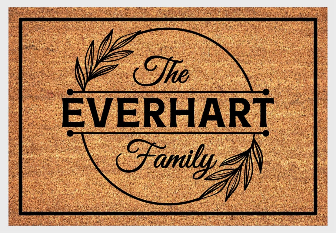 Personalised Surname Door Mat - Customised Family Name Welcome Mat - 3 Sizes
