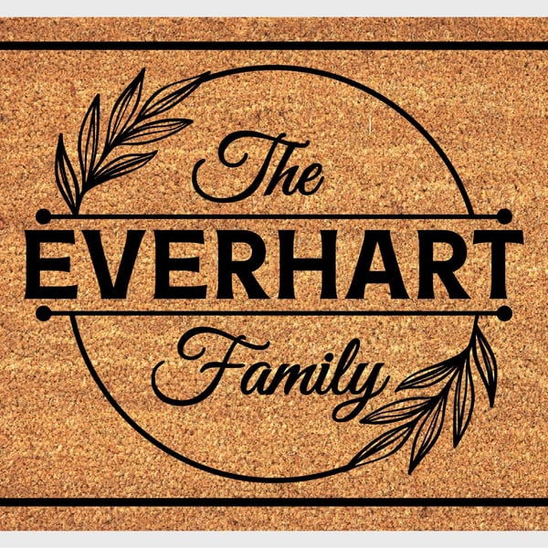 Personalised Surname Door Mat - Customised Family Name Welcome Mat - 3 Sizes