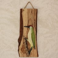 Green woodpecker wall hanging