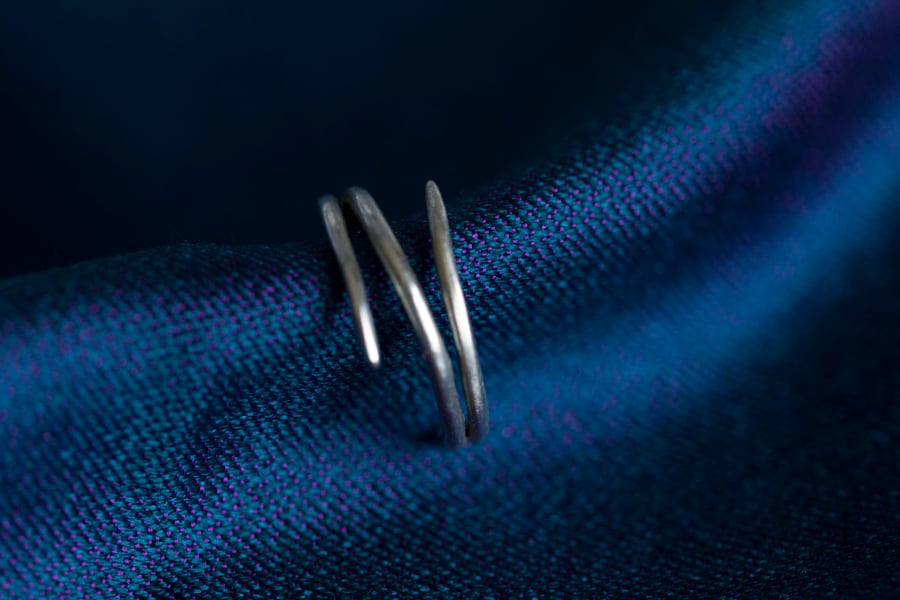 Spiky Ear Cuff with a brush matte texture