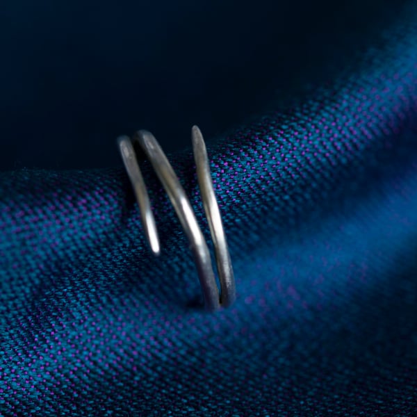 Spiky Ear Cuff with a brush matte texture