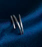 Spiky Ear Cuff with a brush matte texture - Image 1