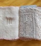 The pink and white needlecase, with pockets, pins, needles and  samples - Image 7