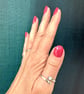 Set of three sterling silver rings with hammered texture - Image 4