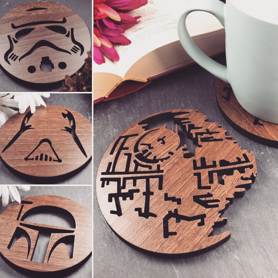 Mixed Pack of 4 Star Wars Coasters  