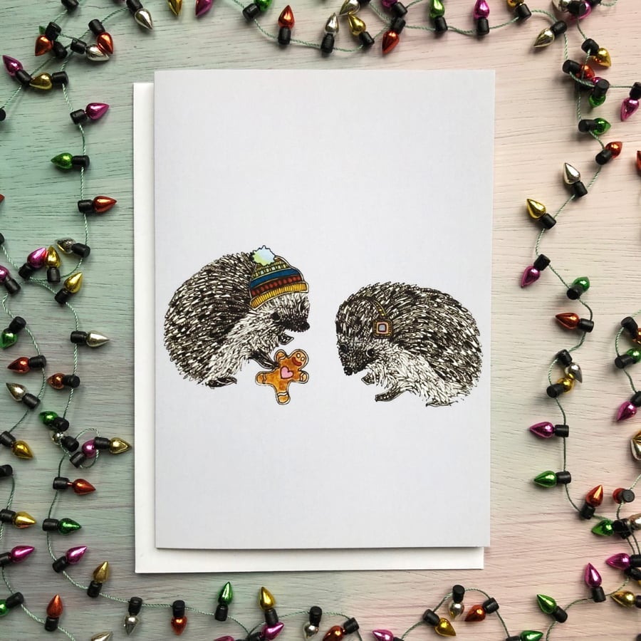 SALE! Hedgehogs Christmas Card