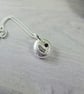 Silver Pebble Ruby Necklace with Feather - Image 3