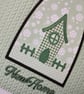 New Home - Green Gingham House on Knitted Effect Card base  - Image 2