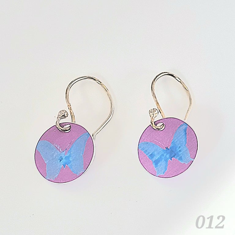 012 - Handmade Aluminium and Silver Reversible Earrings