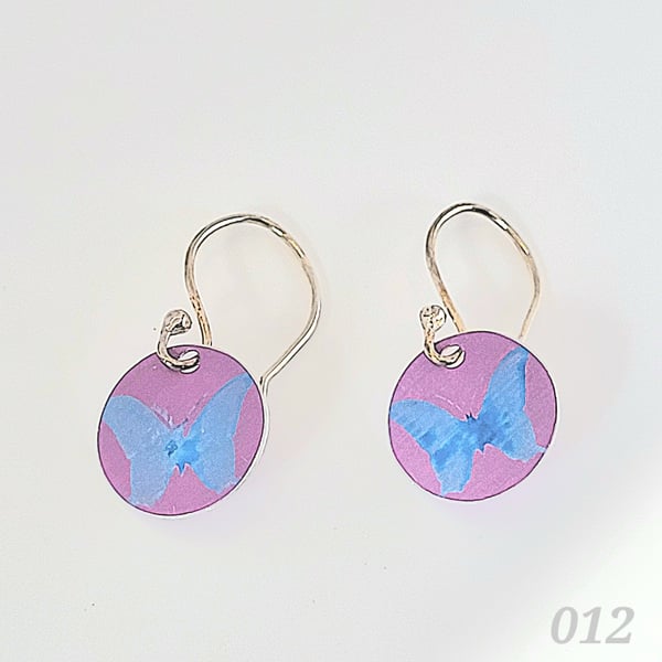 012 - Handmade Aluminium and Silver Reversible Earrings