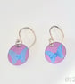 012 - Handmade Aluminium and Silver Reversible Earrings - Image 1