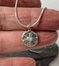 Silver and opal flower pendant and chain - Image 3