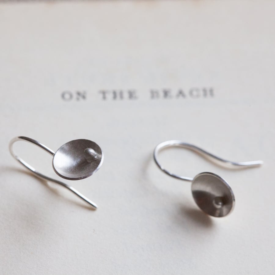 Round Pearlescent Drop Earrings